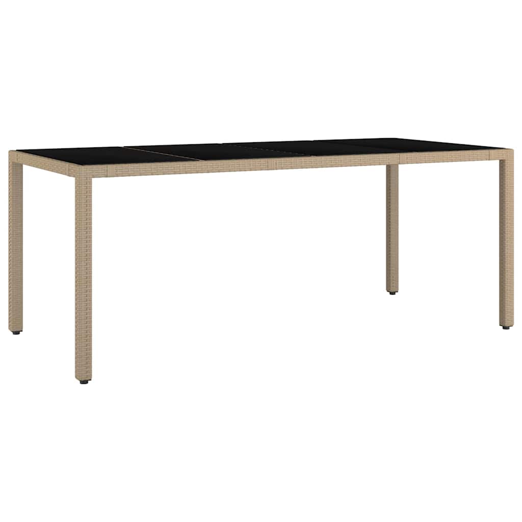 Garten Essgruppe 9 stk. Beige Poly-Rattan