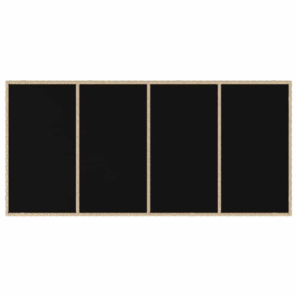 Garten Essgruppe 9 stk. Beige Poly-Rattan