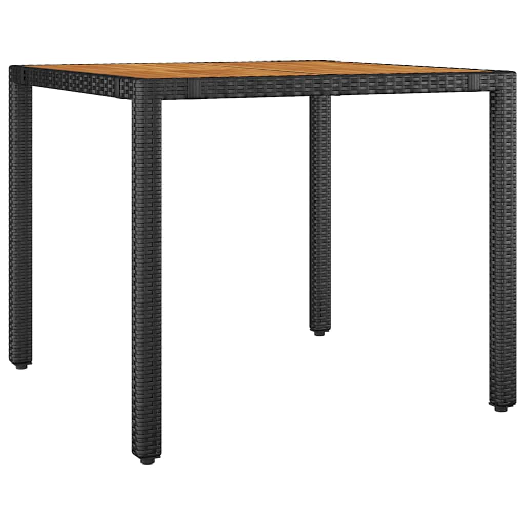 Garten Essgruppe 5 pcs Schwarz Poly-Rattan