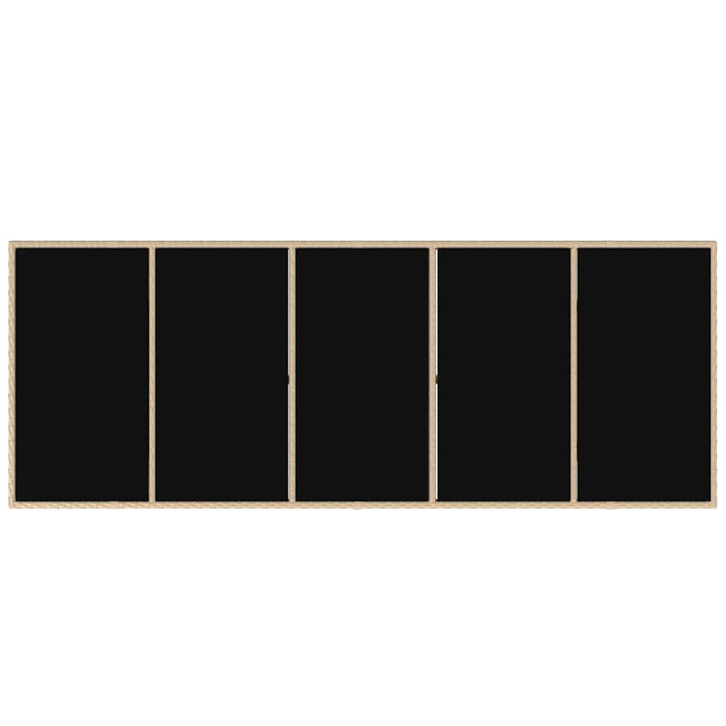 Garten Essgruppe 9 stk. Beige Poly-Rattan