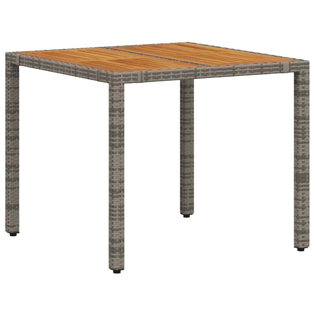 Garten Essgruppe 3 Stk. Grau und Braun Poly-Rattan