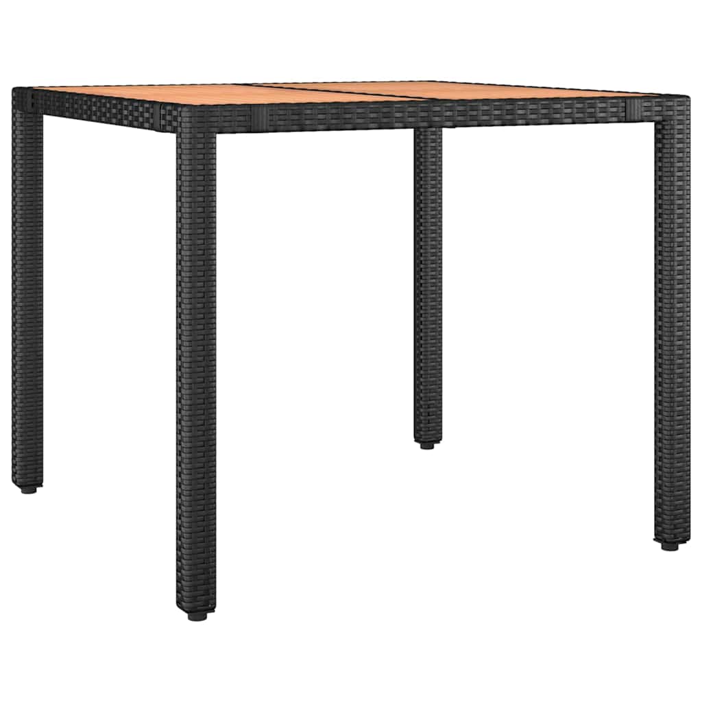 Garten Essgruppe 5 pcs Schwarz und Braun Poly-Rattan