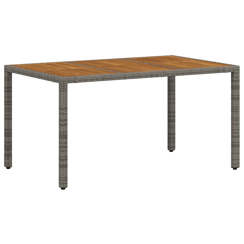 Garten Essgruppe 7 Stk. Grau und Braun Poly-Rattan