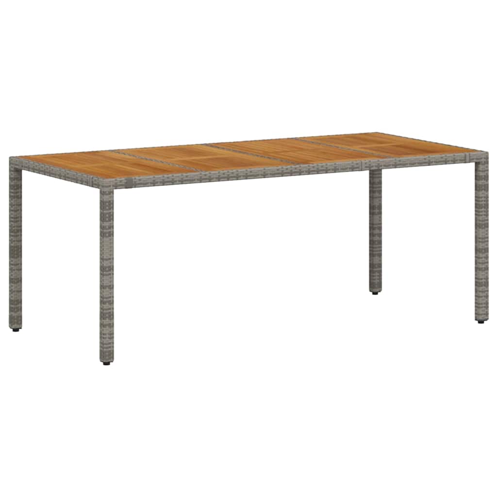 Garten Essgruppe 7 stk. Grau und Braun Poly-Rattan