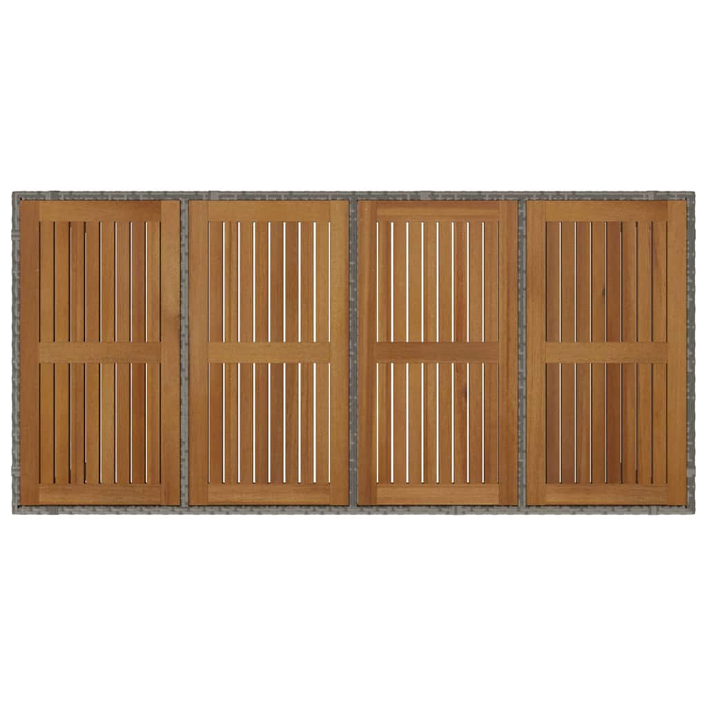 Garten Essgruppe 7 stk. Grau und Braun Poly-Rattan