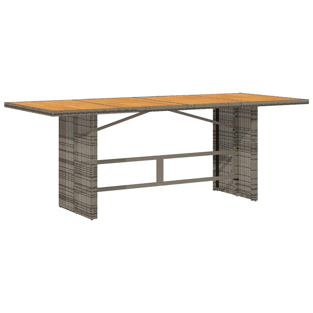 Garten Essgruppe 7 stk. Grau und Braun Poly-Rattan