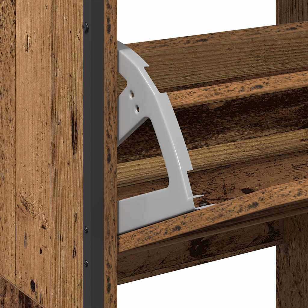 Schuhschrank mit Tür Altholz 100 x 34 x 112 cm Holzwerkstoff