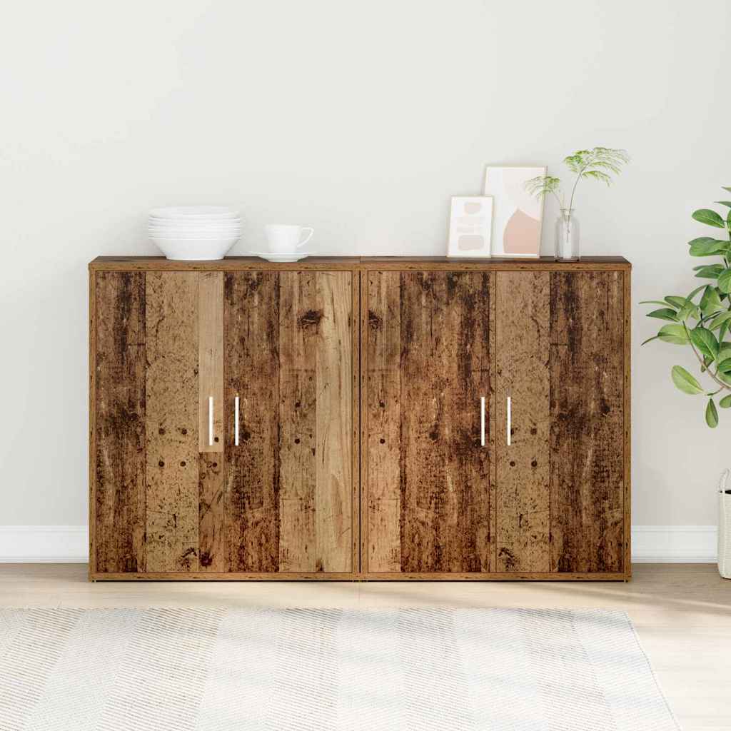 Sideboard 2 stk. Altholz 60 x 31 x 70 cm Holzwerkstoff