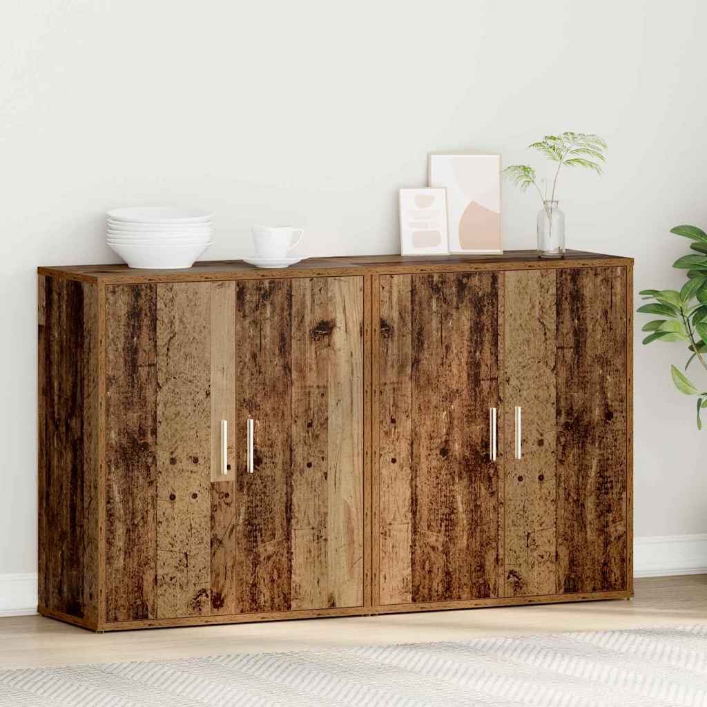 Sideboard 2 stk. Altholz 60 x 31 x 70 cm Holzwerkstoff