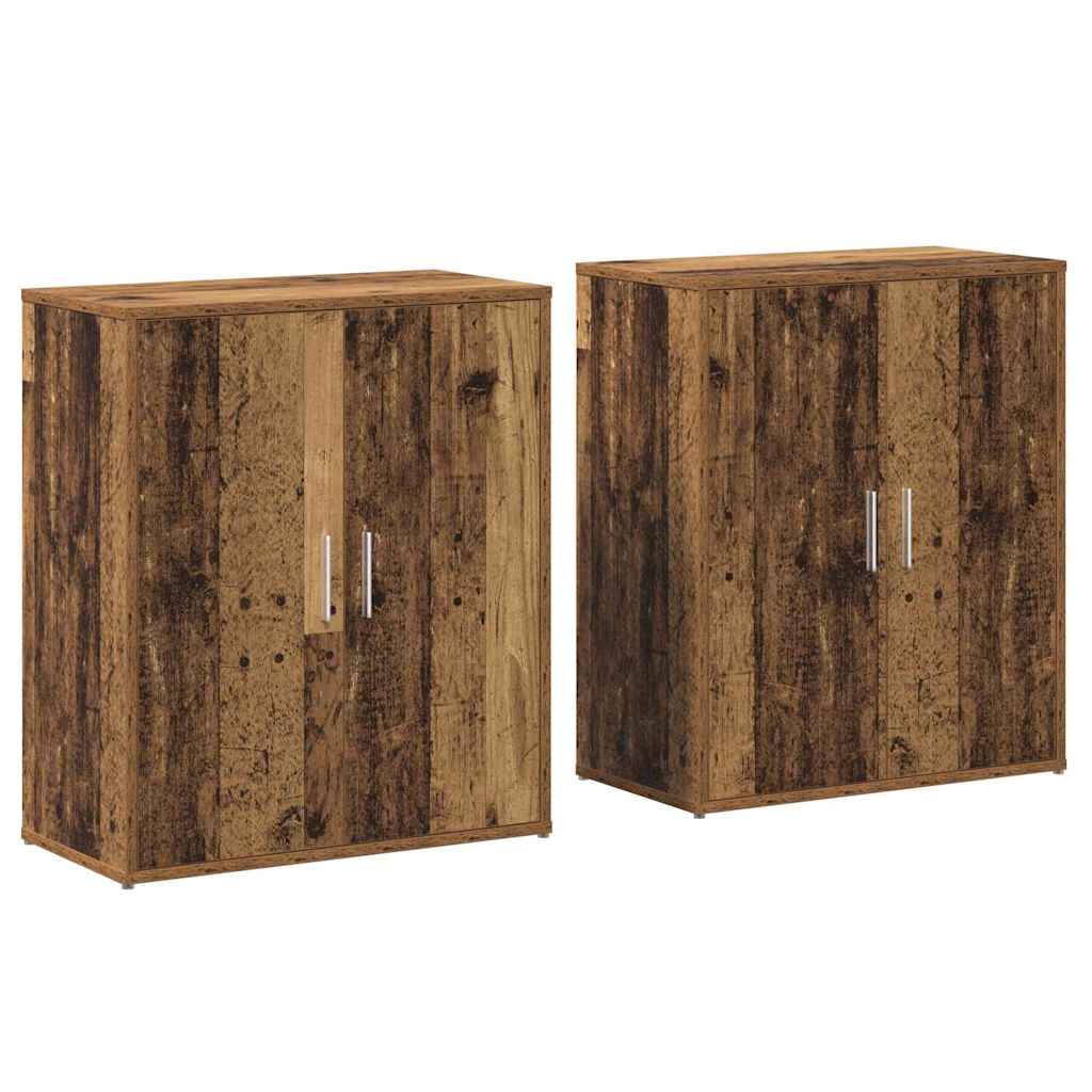 Sideboard 2 stk. Altholz 60 x 31 x 70 cm Holzwerkstoff
