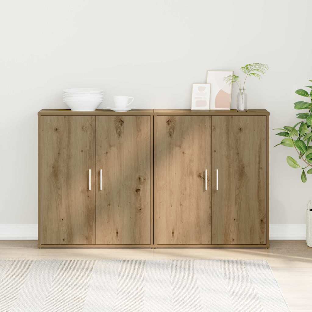 Sideboard 2 stk. Artisan-Eiche 60 x 31 x 70 cm Holzwerkstoff