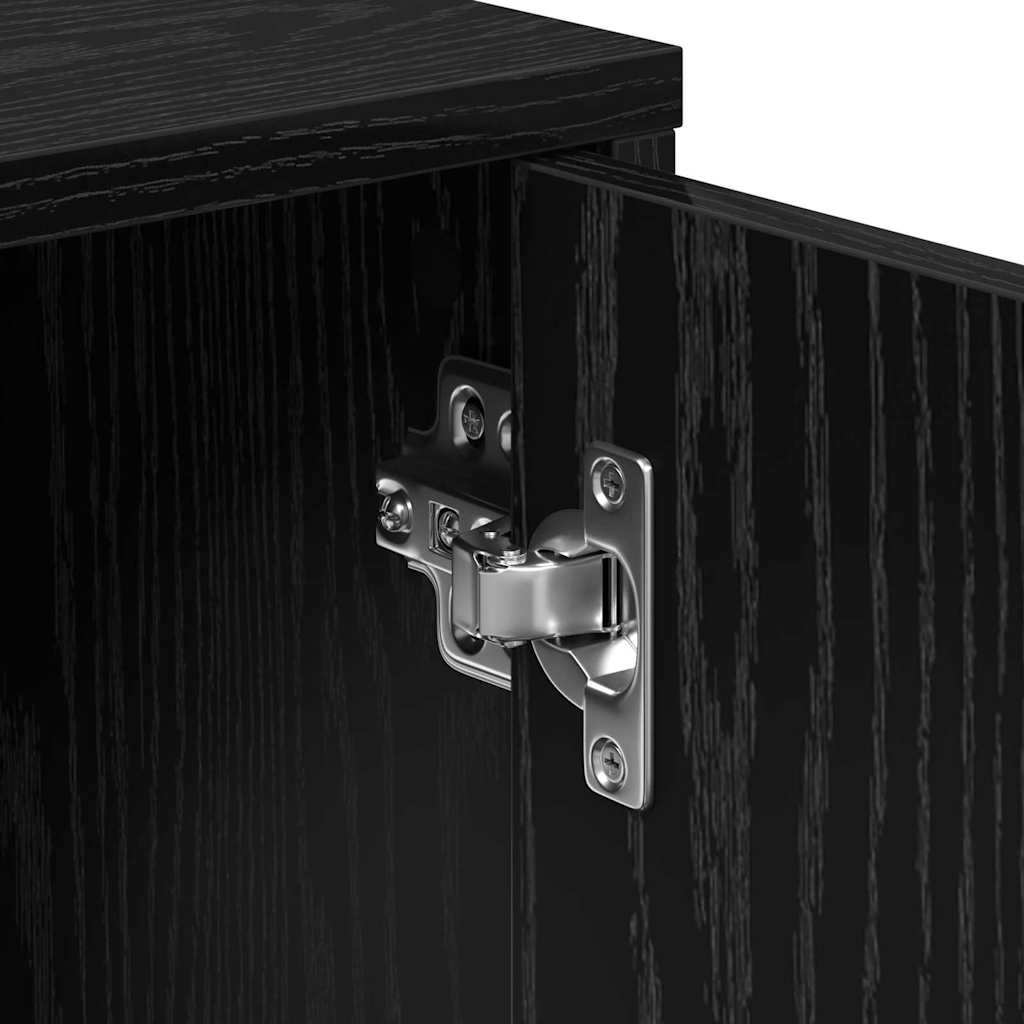 Sideboard 2 stk. Schwarz Eichen-Optik 60 x 31 x 70 cm