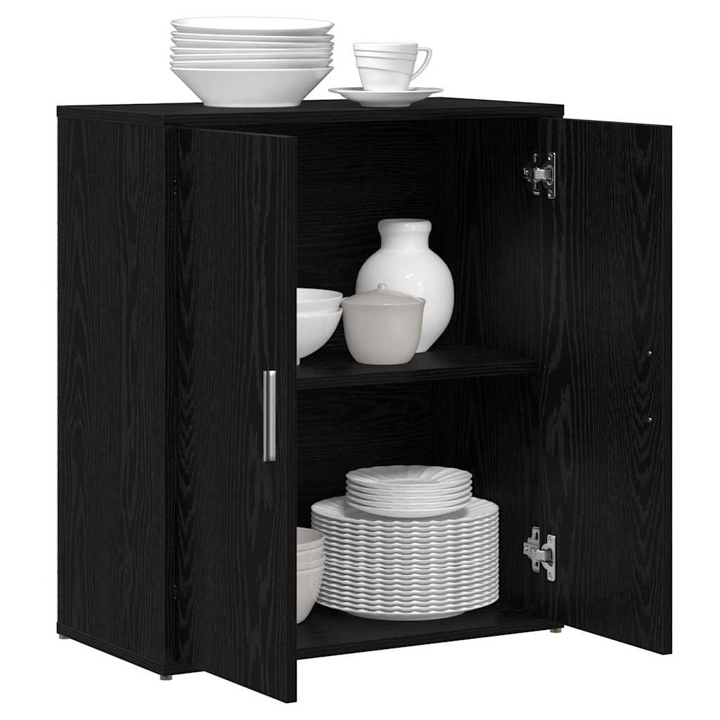 Sideboard 2 stk. Schwarz Eichen-Optik 60 x 31 x 70 cm