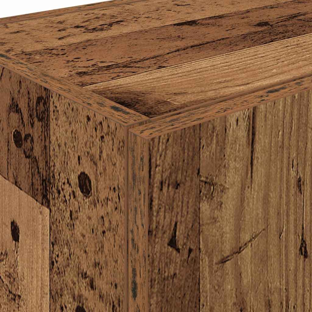 Küchenschrank mit Regal Altholz 60 x 50 x 180 cm Holzwerkstoff