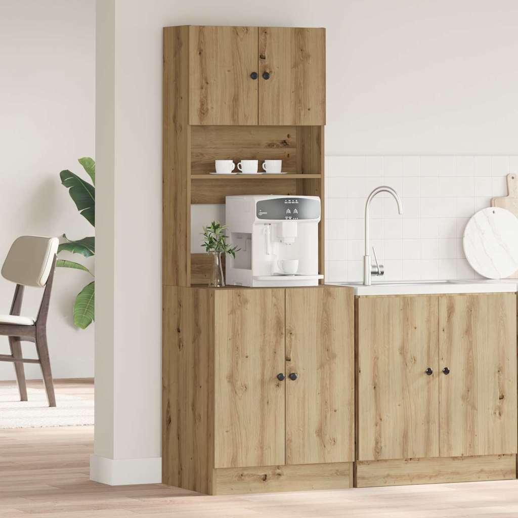 Küchenbuffet mit Regal 2 pcs Artisan-Eiche 60 x 50 x 180 cm