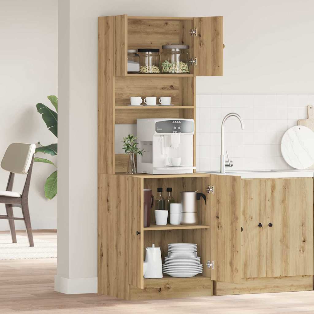 Küchenbuffet mit Regal 2 pcs Artisan-Eiche 60 x 50 x 180 cm