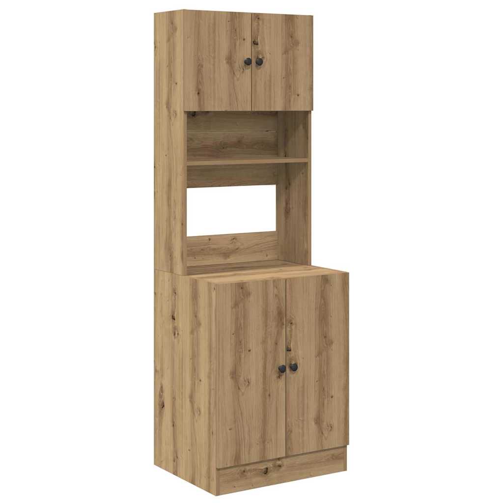 Küchenbuffet mit Regal 2 pcs Artisan-Eiche 60 x 50 x 180 cm