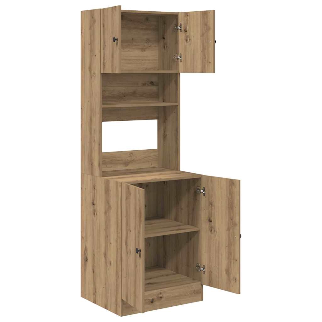 Küchenbuffet mit Regal 2 pcs Artisan-Eiche 60 x 50 x 180 cm
