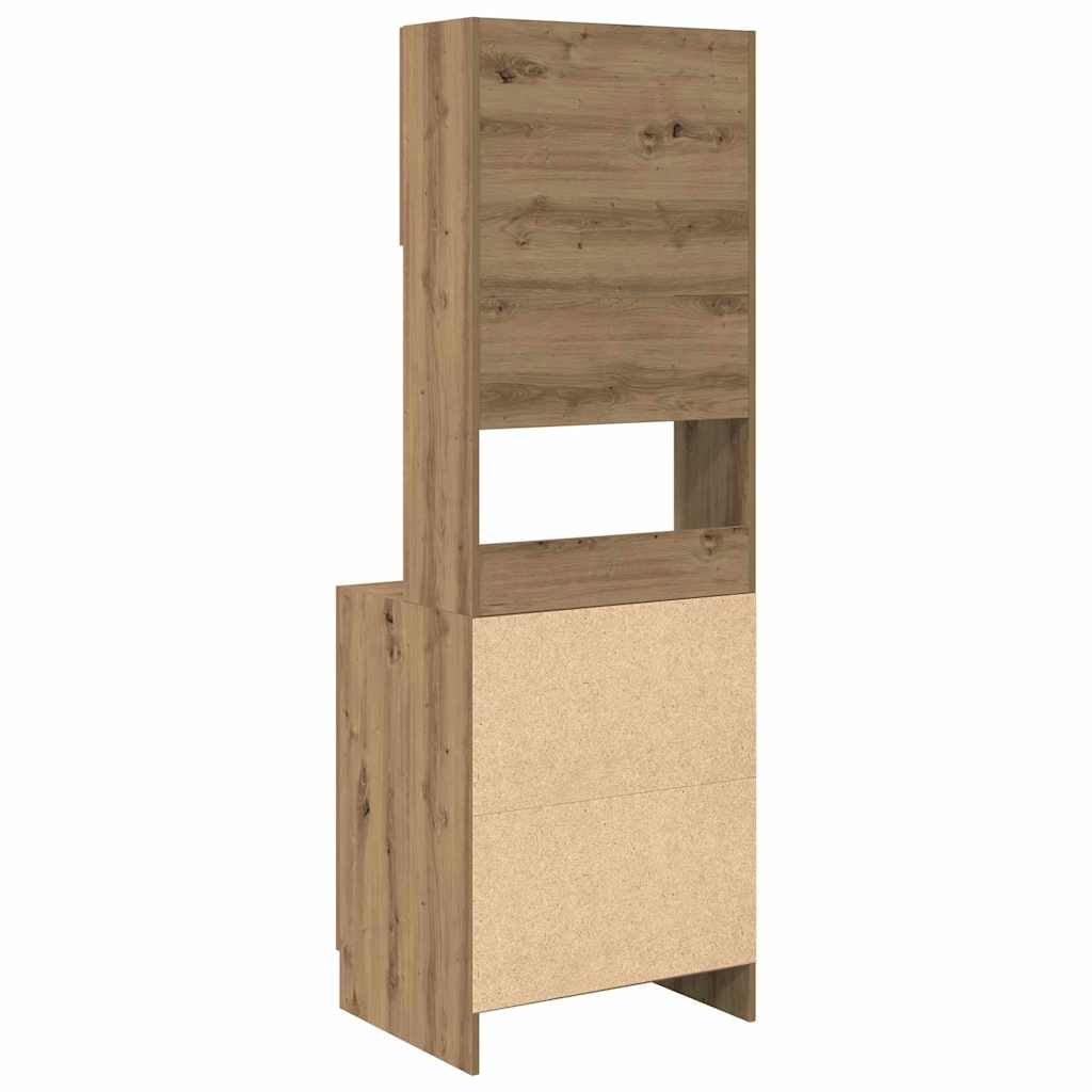 Küchenbuffet mit Regal 2 pcs Artisan-Eiche 60 x 50 x 180 cm