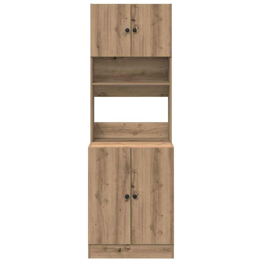 Küchenbuffet mit Regal 2 pcs Artisan-Eiche 60 x 50 x 180 cm