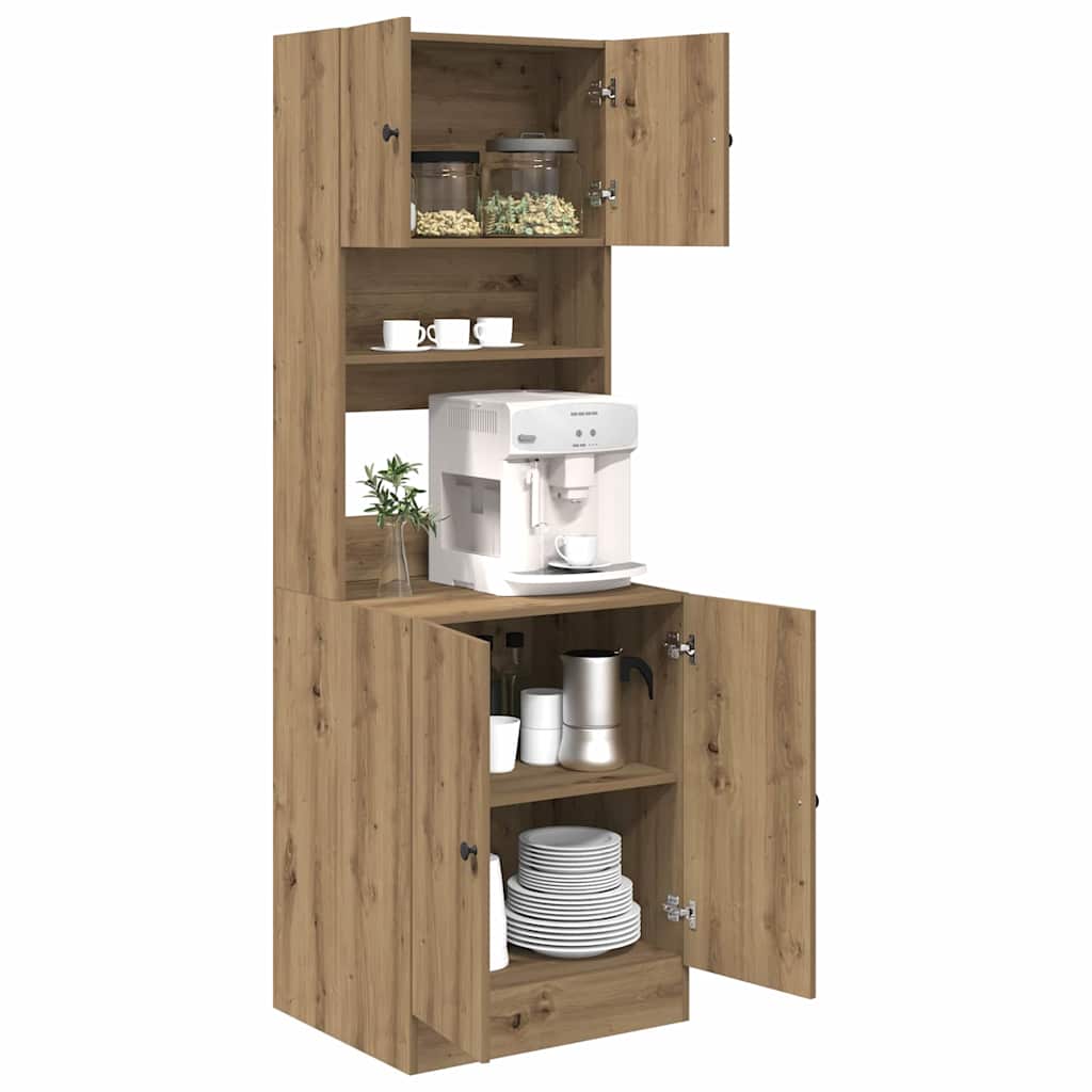 Küchenbuffet mit Regal 2 pcs Artisan-Eiche 60 x 50 x 180 cm