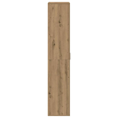 Highboard 80 x 35 x 180 cm Holzwerkstoff Eiche handwerklich