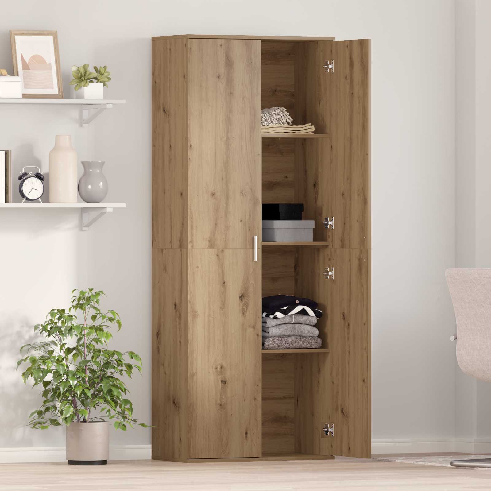 Highboard Artisan-Eiche 70 x 33,5 x 180 cm Holzwerkstoff