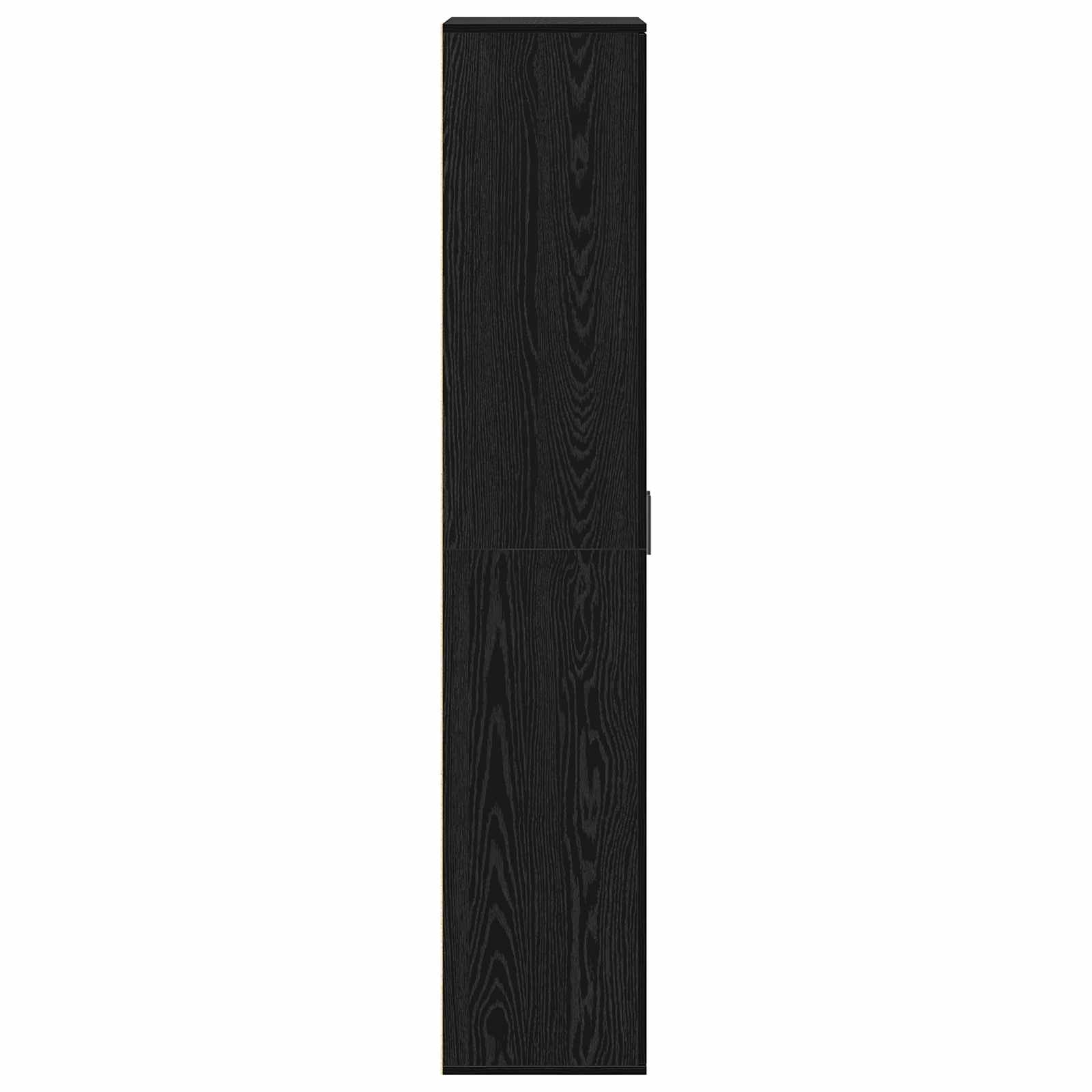 Highboard 70 x 33,5 x 180 cm Holzwerkstoff Schwarz Eichen-Optik