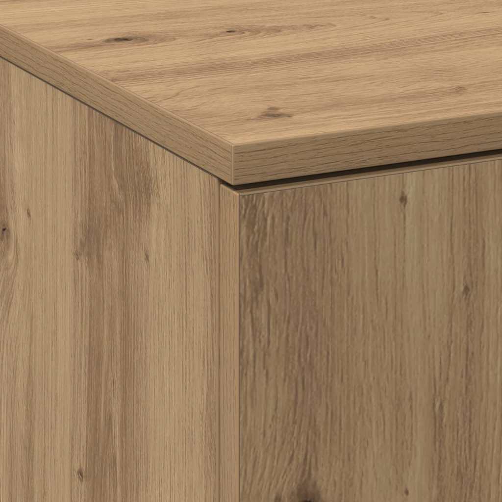 Highboard Eiche handwerklich 60 x 35 x 180 cm Holzwerkstoff