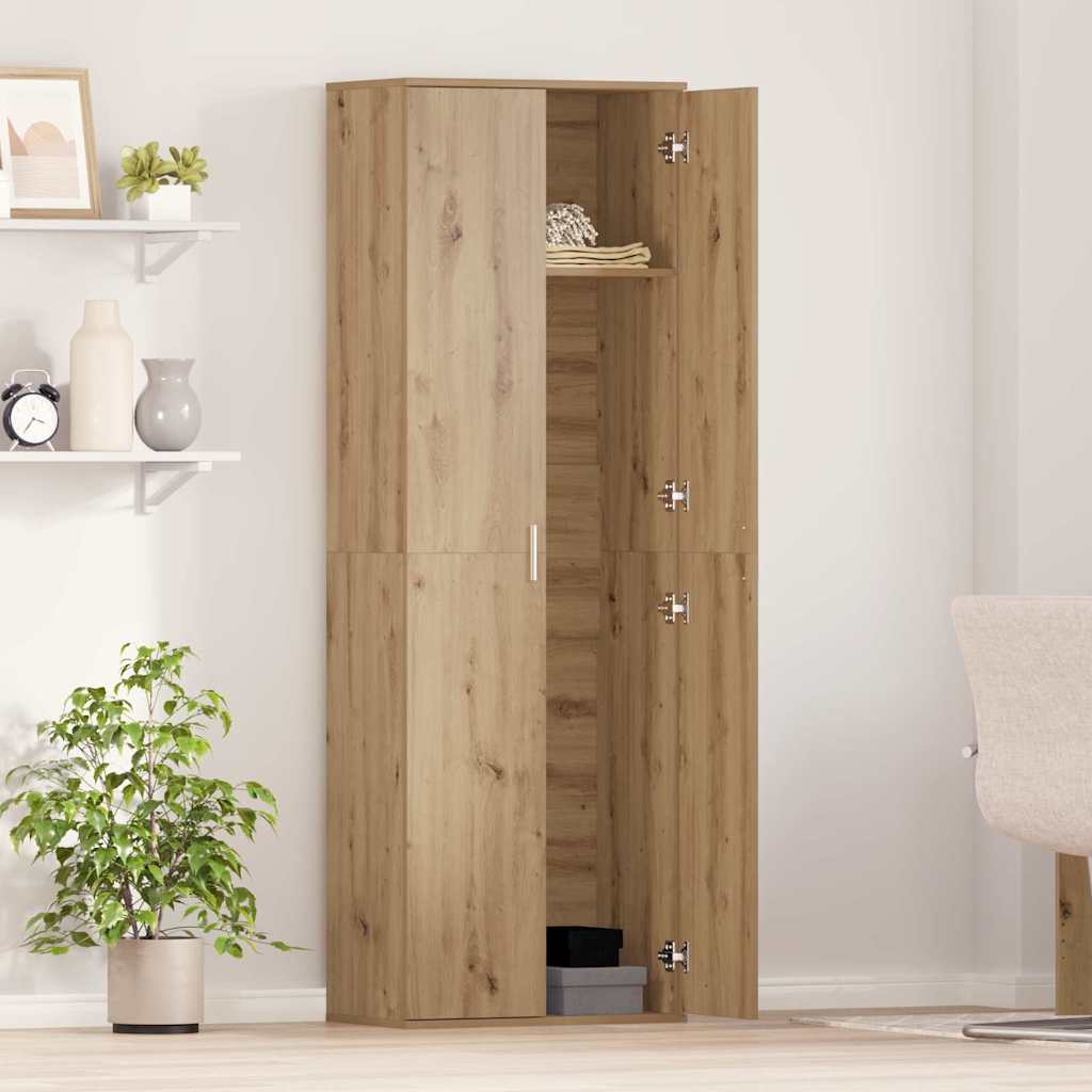Highboard Eiche handwerklich 60 x 35 x 180 cm Holzwerkstoff