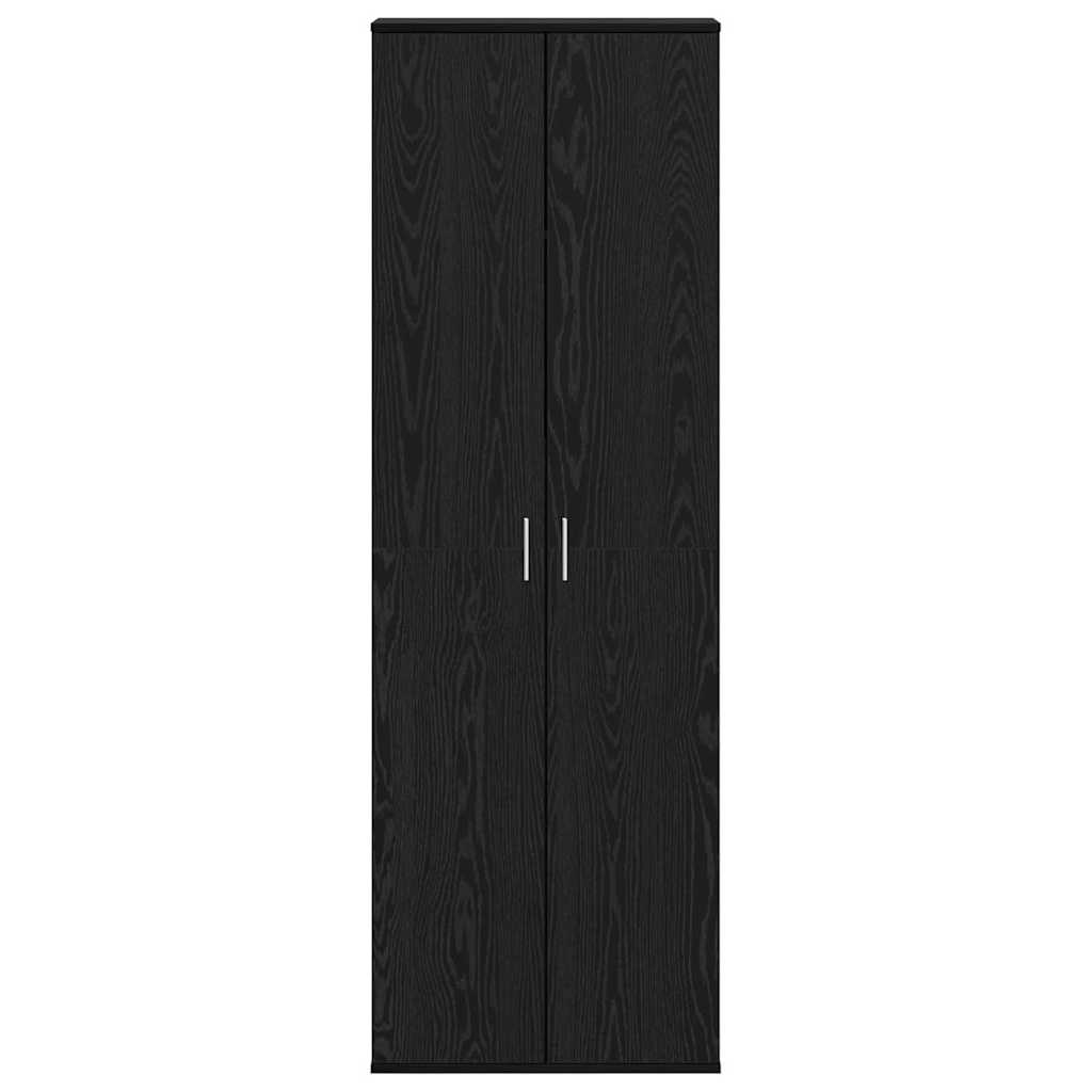 Highboard Schwarz Eichen-Optik 60 x 35 x 180 cm Holzwerkstoff