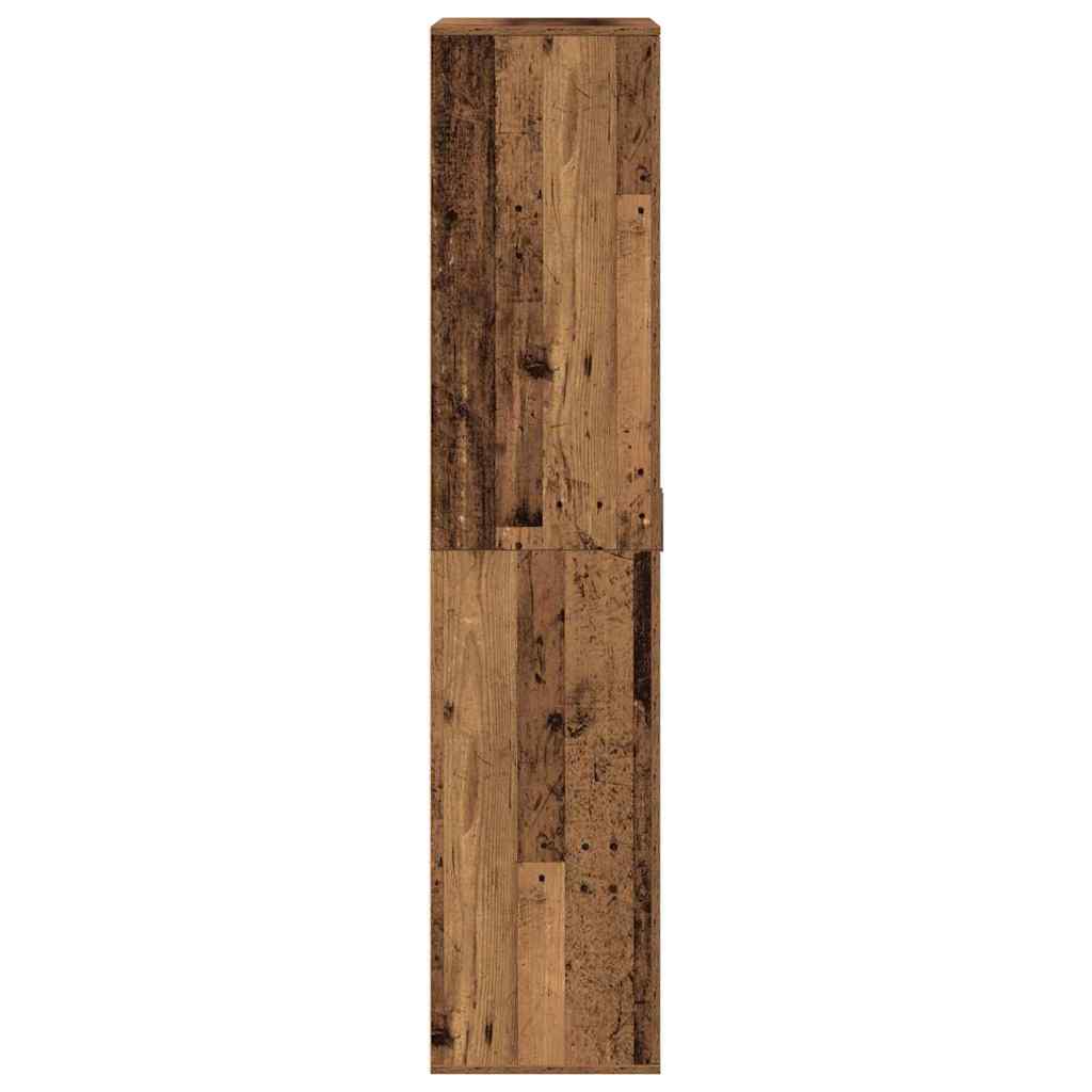 Hochschrank mit Regal Altholz 80 x 39 x 178 cm Holzwerkstoff