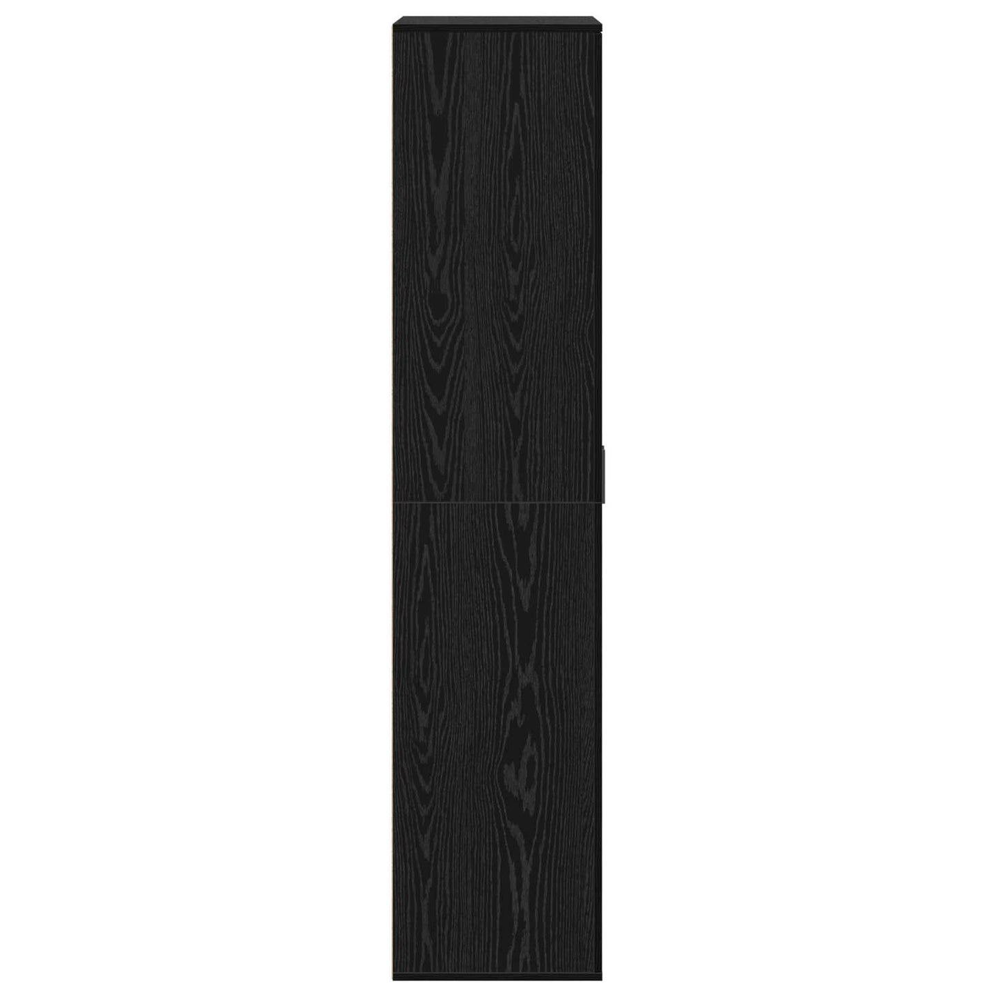 Hochschrank Schwarz Eichen-Optik 80 x 39 x 178 cm Holzwerkstoff