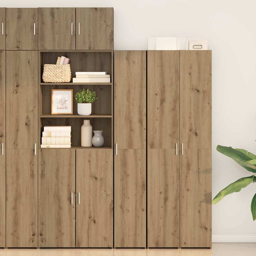 Highboard 2 pcs Artisan-Eiche 30 x 42,5 x 185 cm
