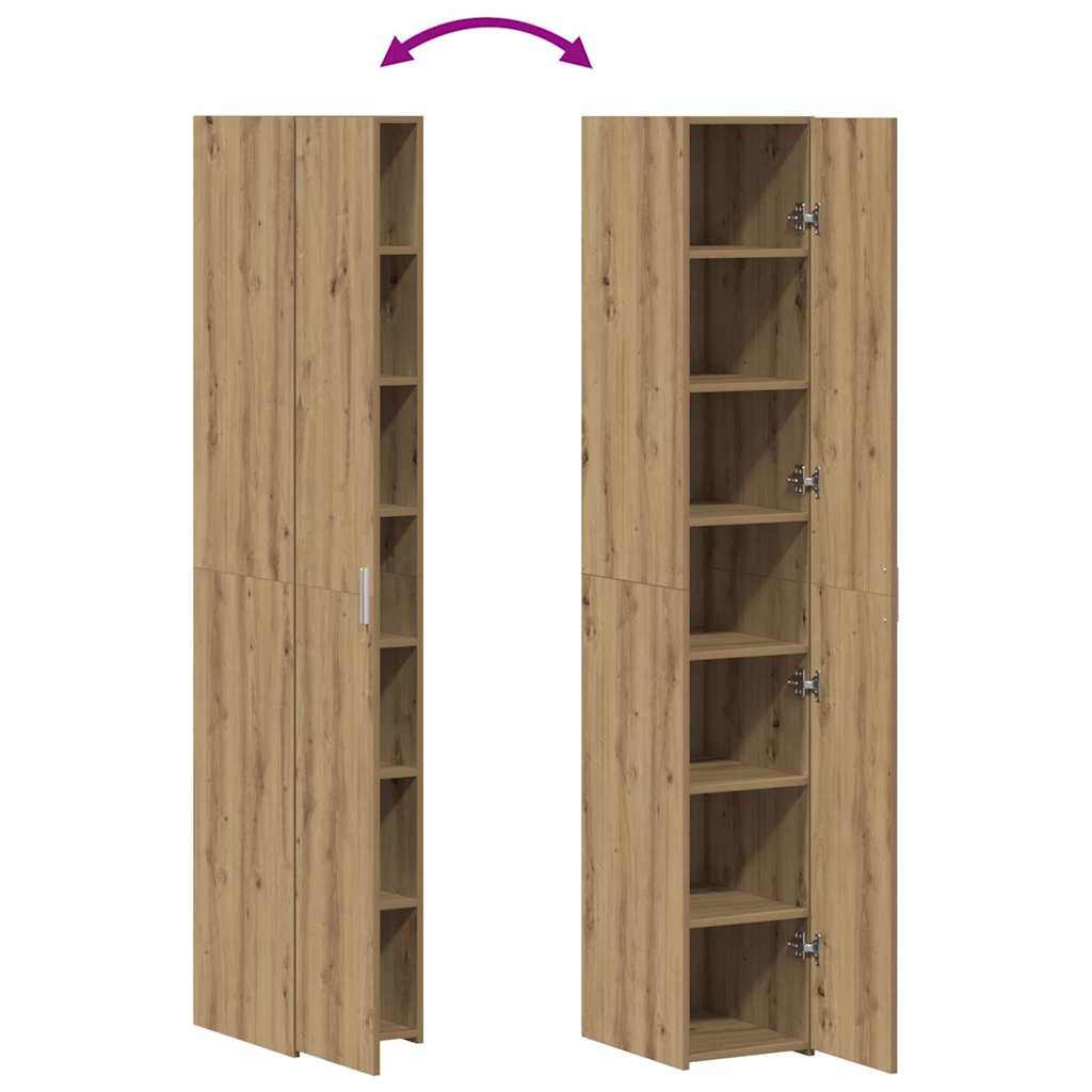 Highboard 2 pcs Artisan-Eiche 30 x 42,5 x 185 cm