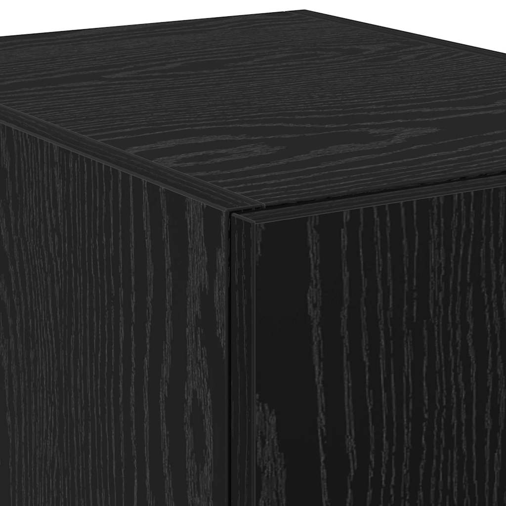 Highboard 2 pcs Schwarz Eichen-Optik 30 x 42,5 x 185 cm