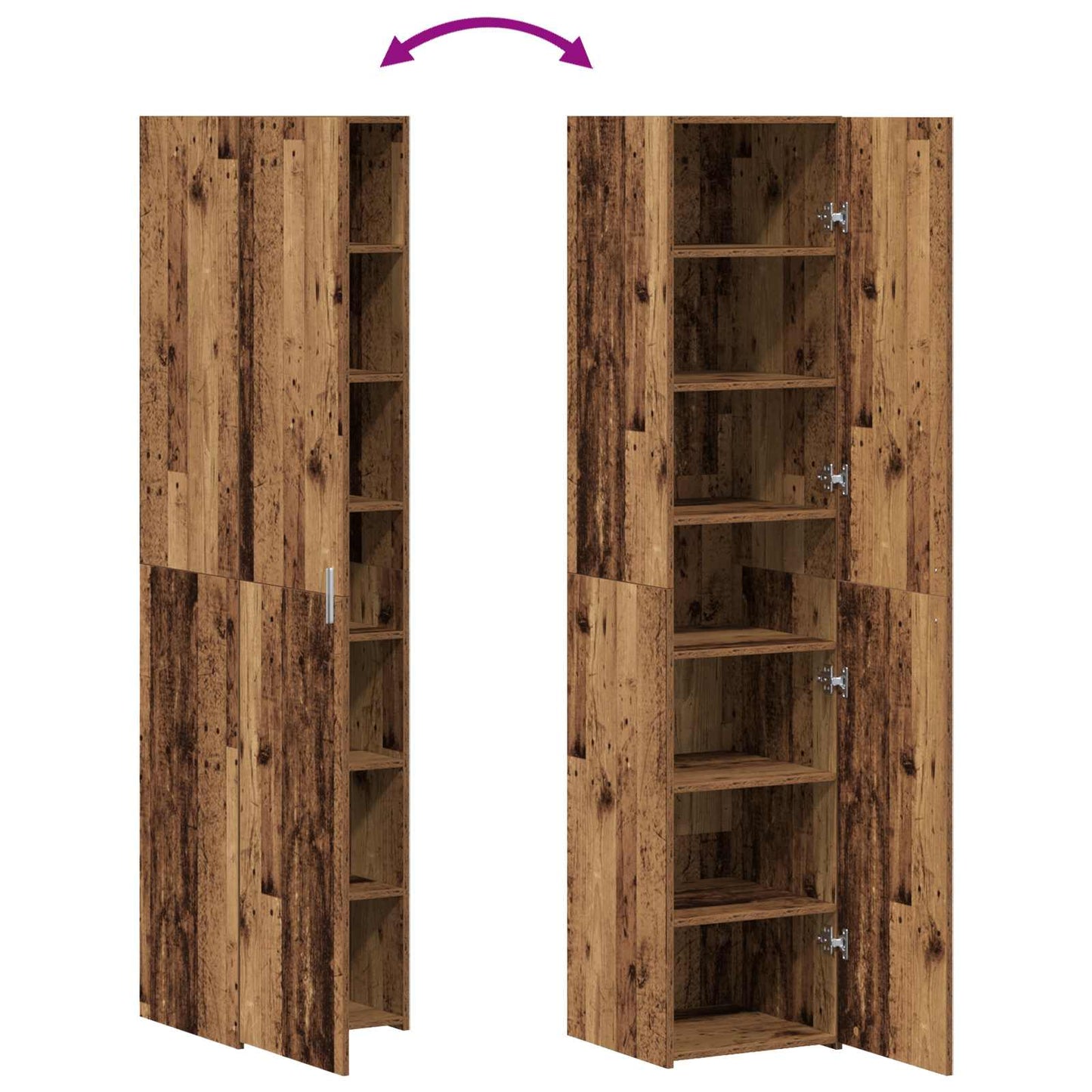 Highboard Altholz 40 x 42,5 x 185 cm