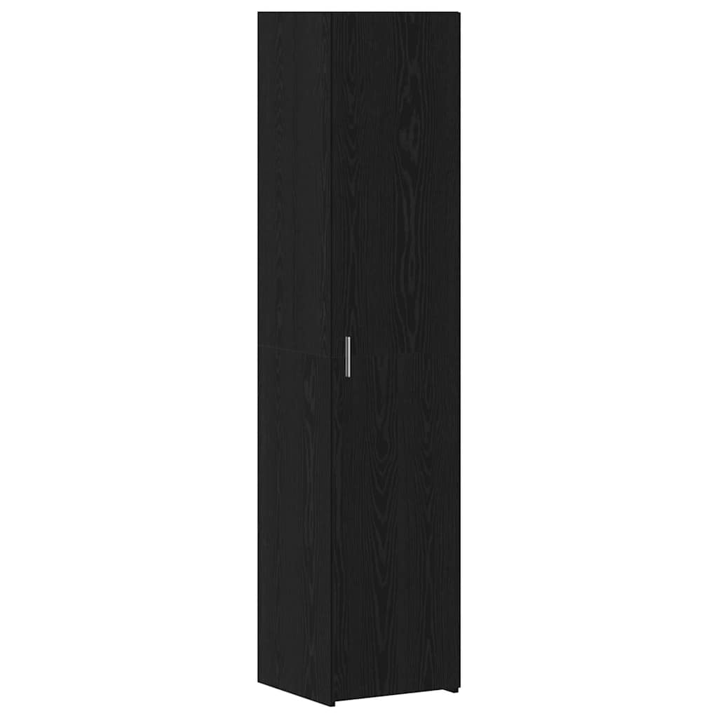 Highboard Schwarz Eichen-Optik 40 x 42,5 x 185 cm