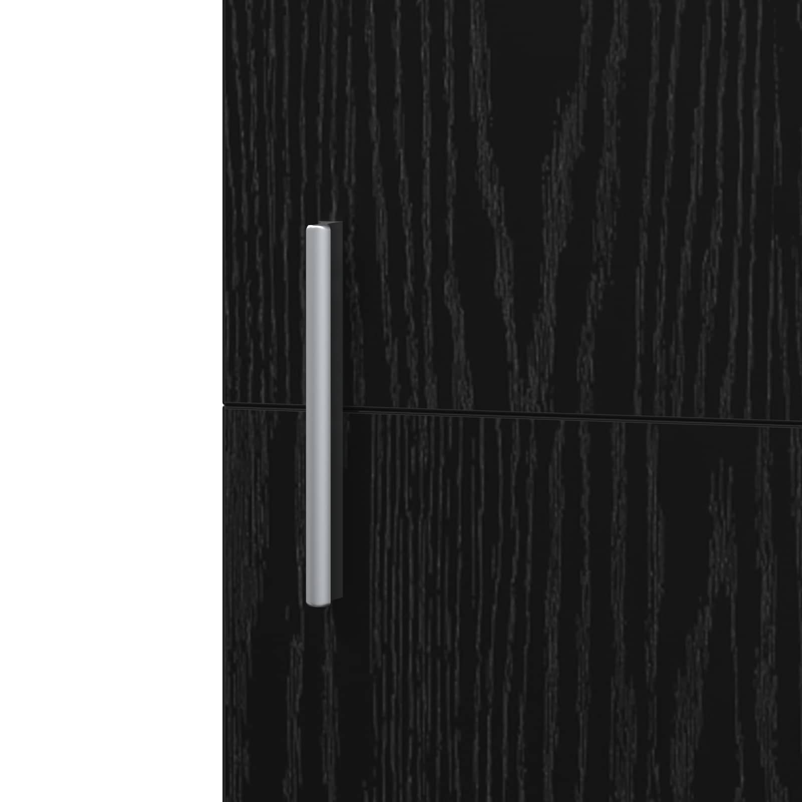 Highboard Schwarz Eichen-Optik 45 x 42,5 x 185 cm