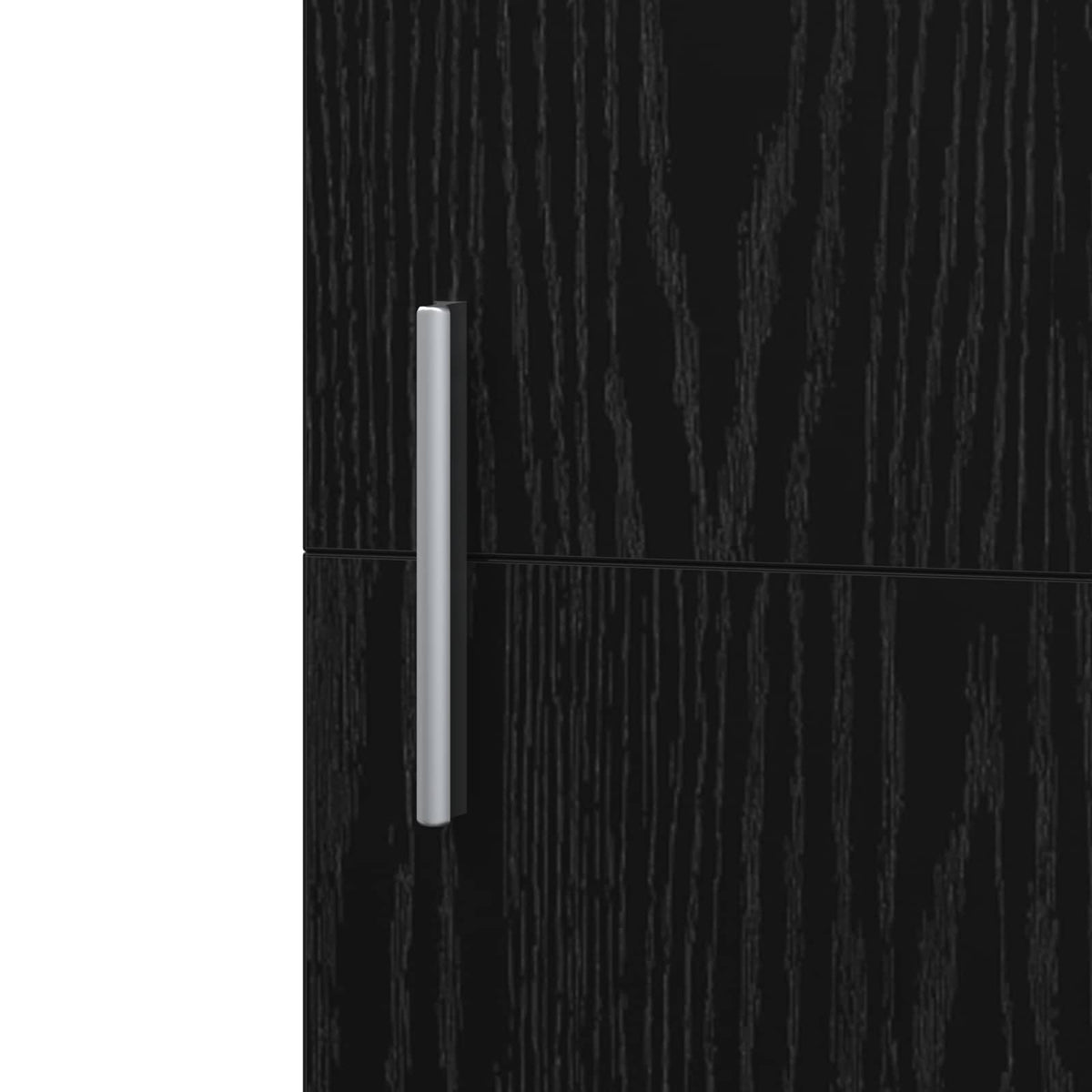 Highboard Schwarz Eichen-Optik 45 x 42,5 x 185 cm