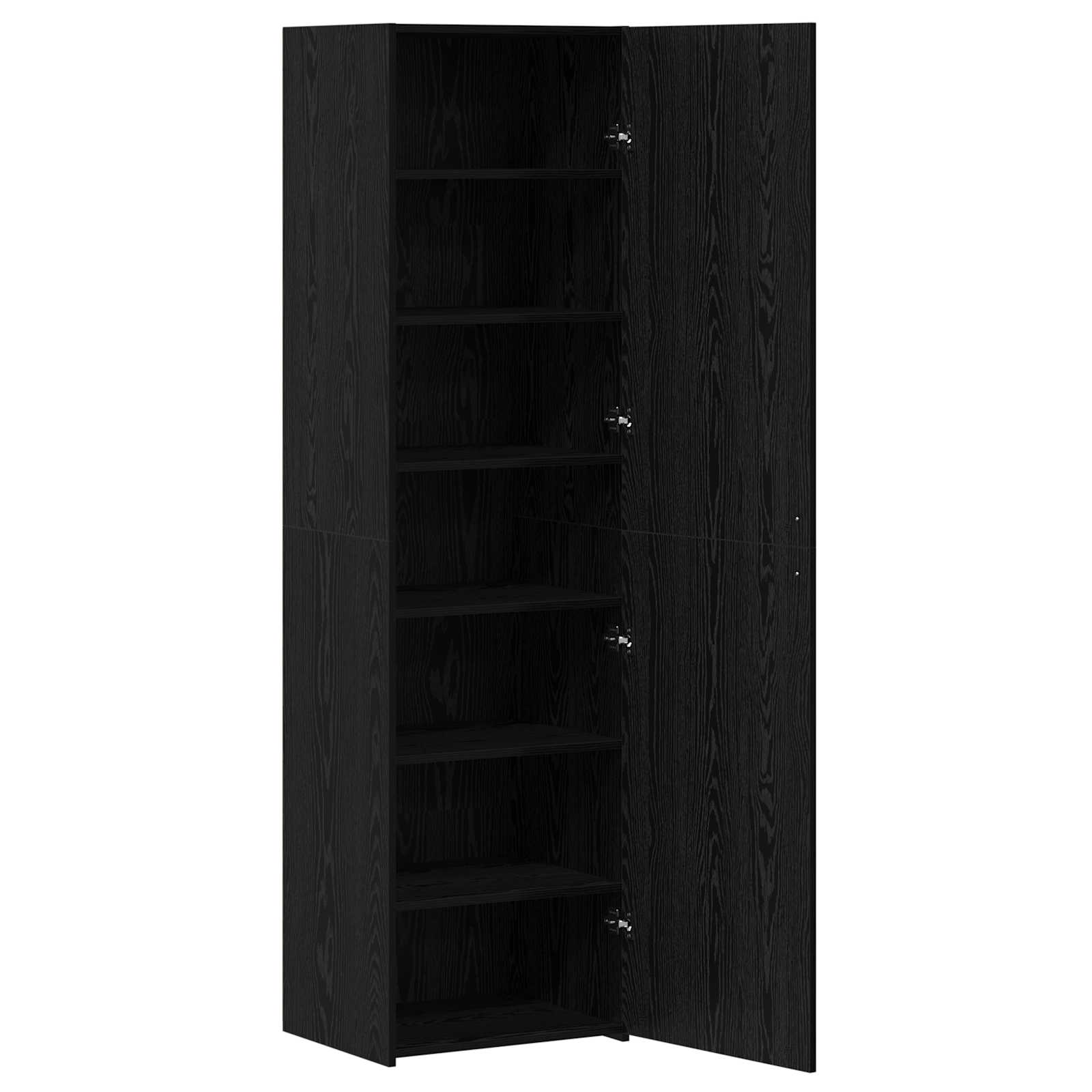 Highboard 2 pcs Schwarz Eichen-Optik 50 x 42,5 x 185 cm