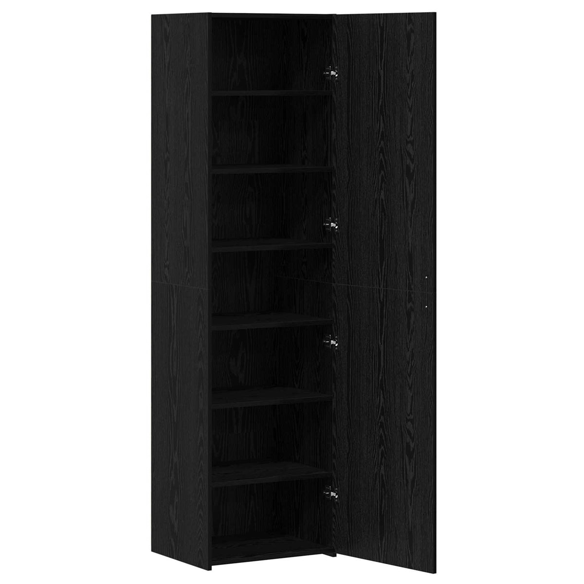 Highboard Schwarz Eichen-Optik 50 x 42,5 x 185 cm