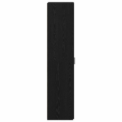 Highboard Schwarz Eichen-Optik 50 x 42,5 x 185 cm