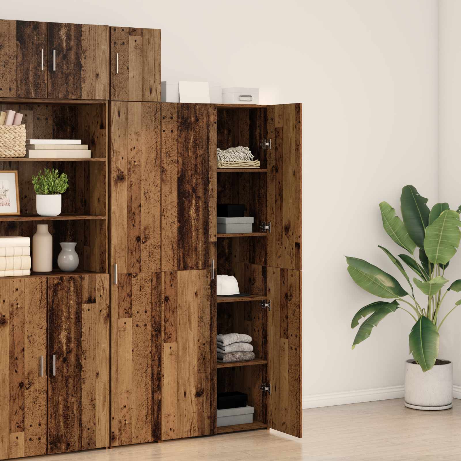 Highboard Altholz 70 x 42,5 x 185 cm