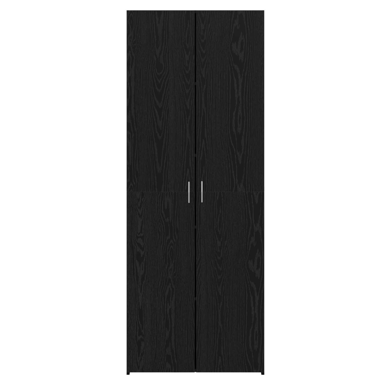 Highboard 2 pcs Schwarz Eichen-Optik 70 x 42,5 x 185 cm