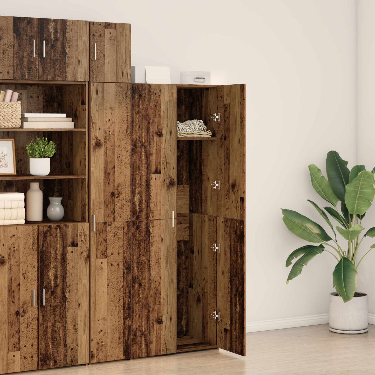 Highboard 2 pcs Altholz 70 x 42,5 x 185 cm
