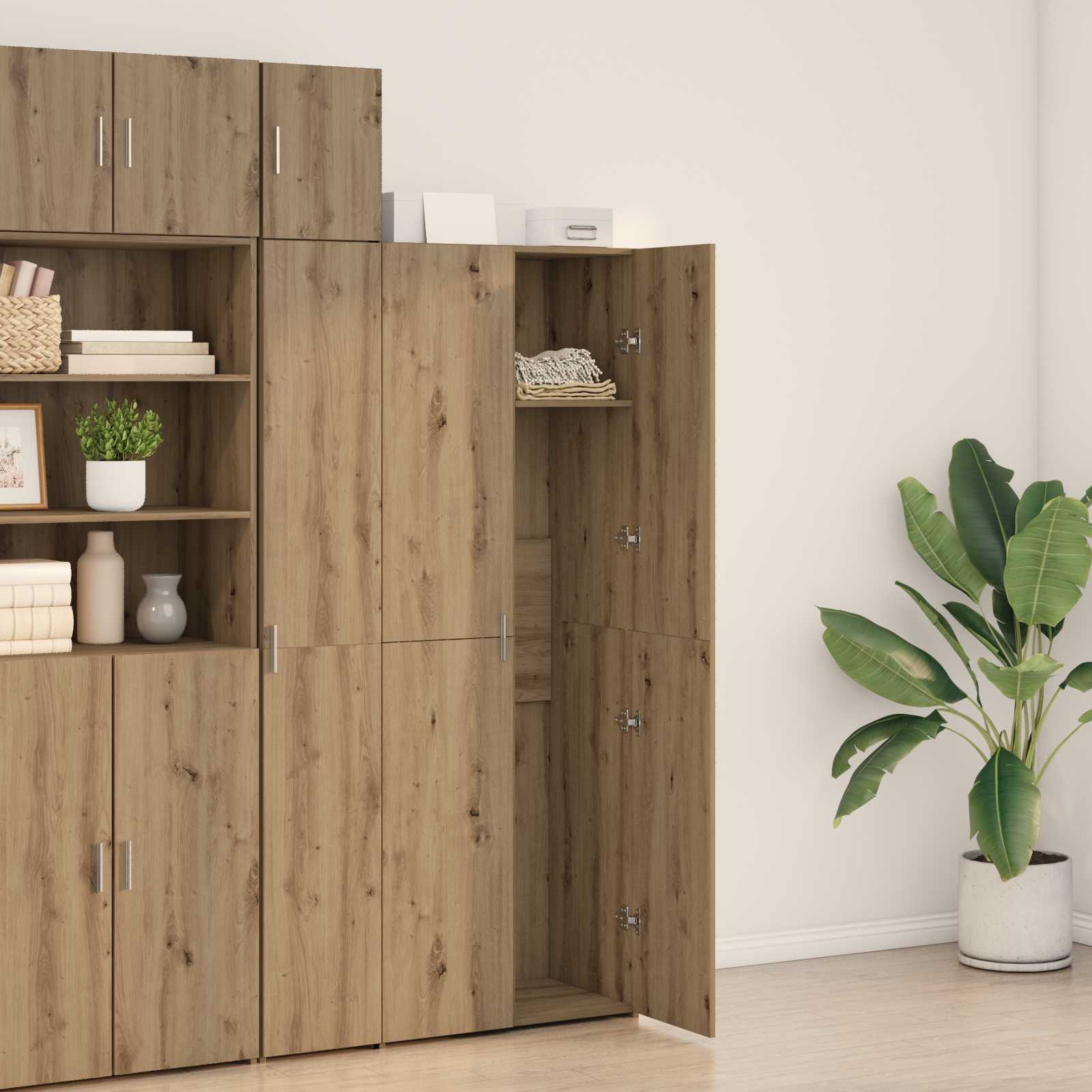 Highboard 2 pcs Artisan-Eiche 70 x 42,5 x 185 cm