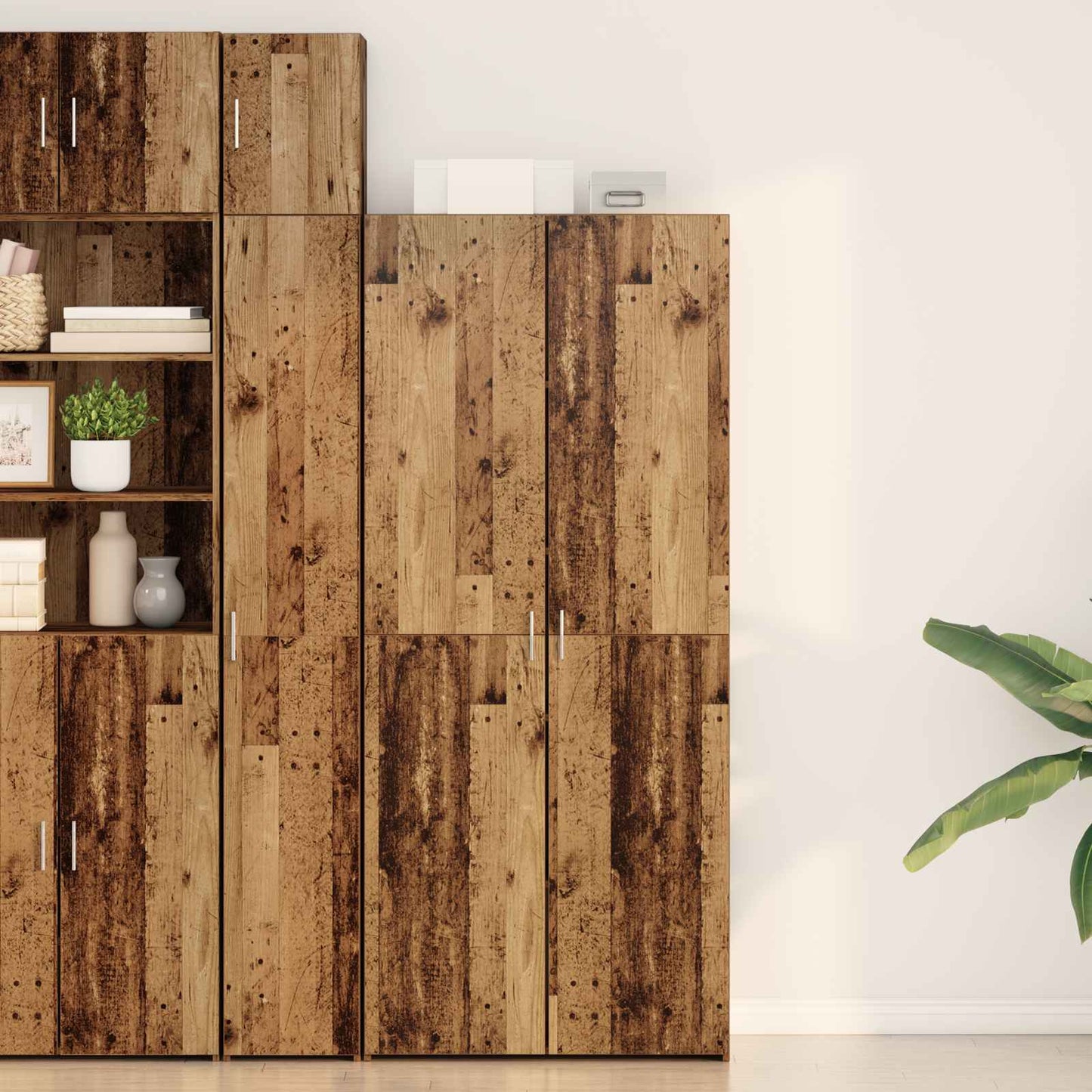 Highboard 2 pcs Altholz 80 x 42 x 185 cm