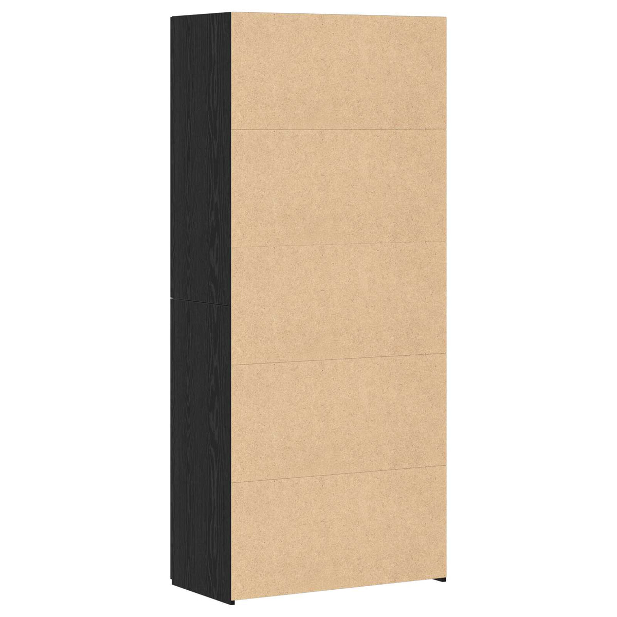 Highboard Schwarz Eichen-Optik 80 x 42 x 185 cm