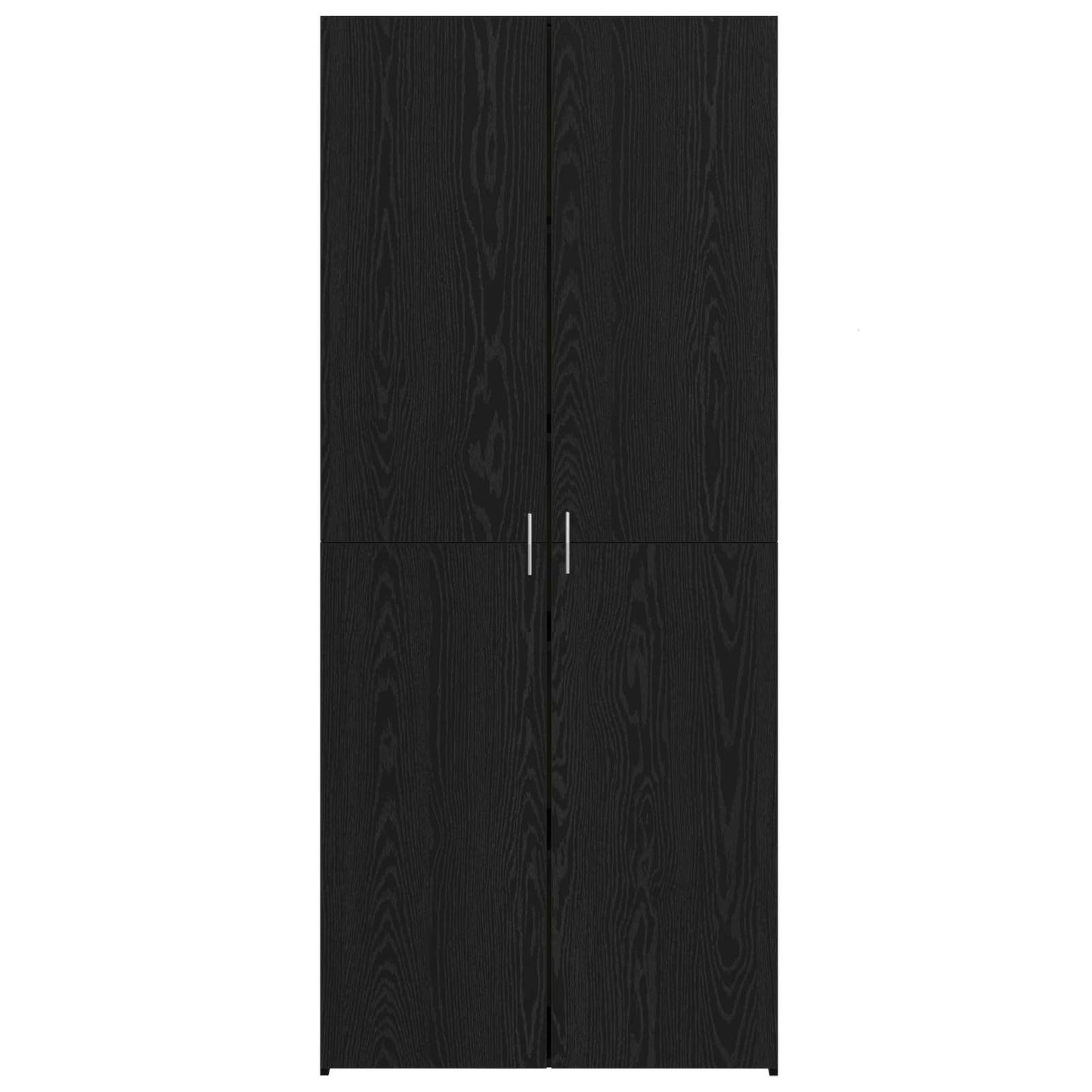 Highboard 2 pcs Schwarz Eichen-Optik 80 x 42 x 185 cm
